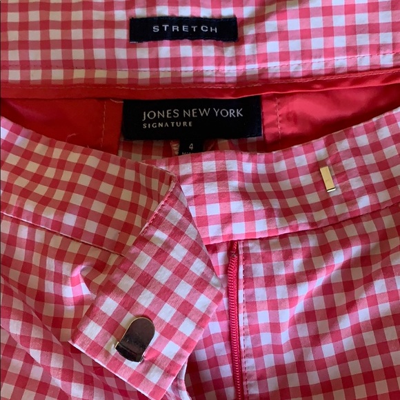 Gingham stretch shorts- Jones New York - Picture 3 of 5